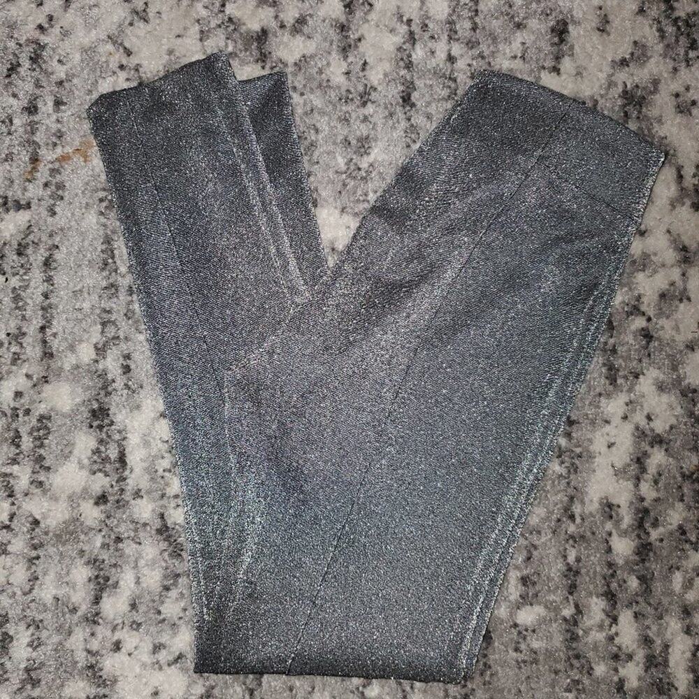 H & M Silver Blitzy Skinny Pants EUC sz 10
